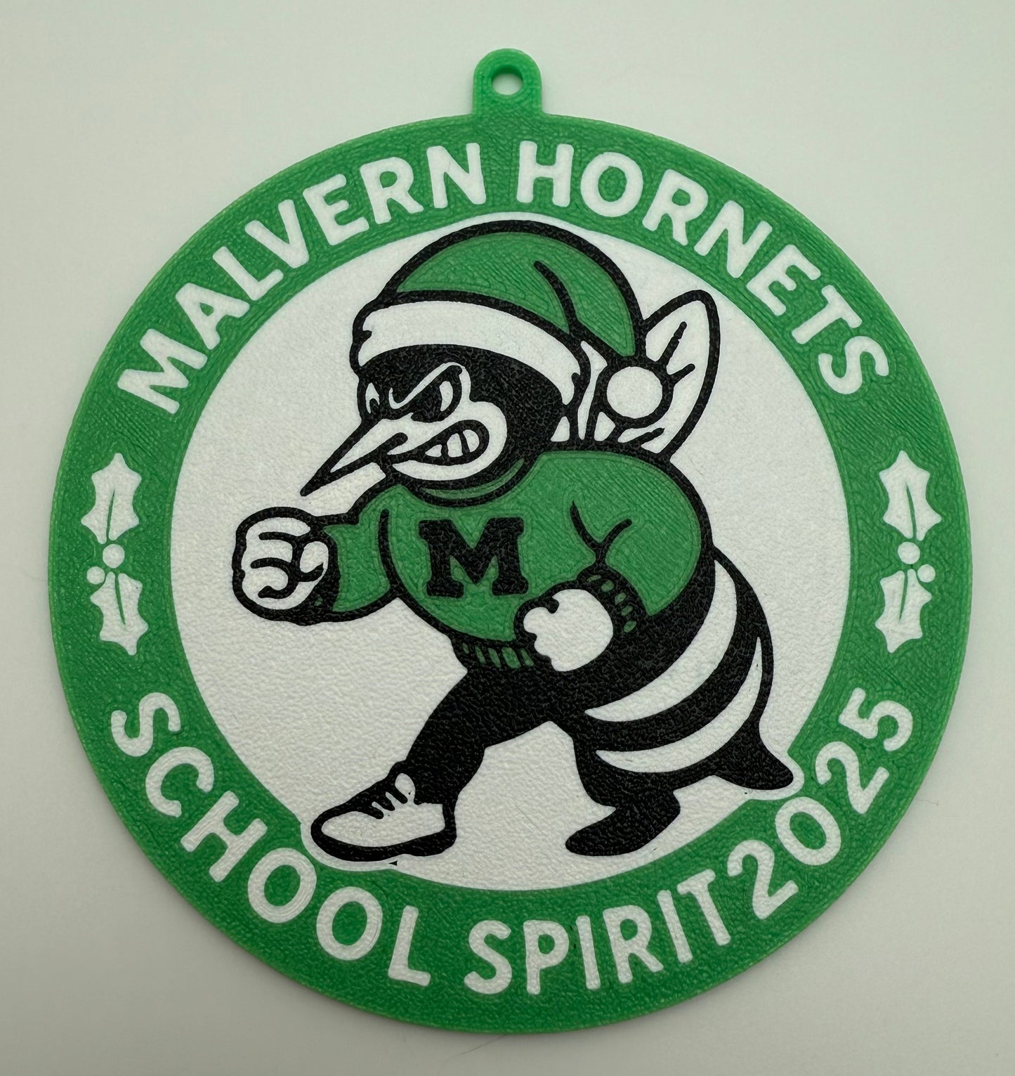 Malvern Hornet School Spirit Christmas Ornament