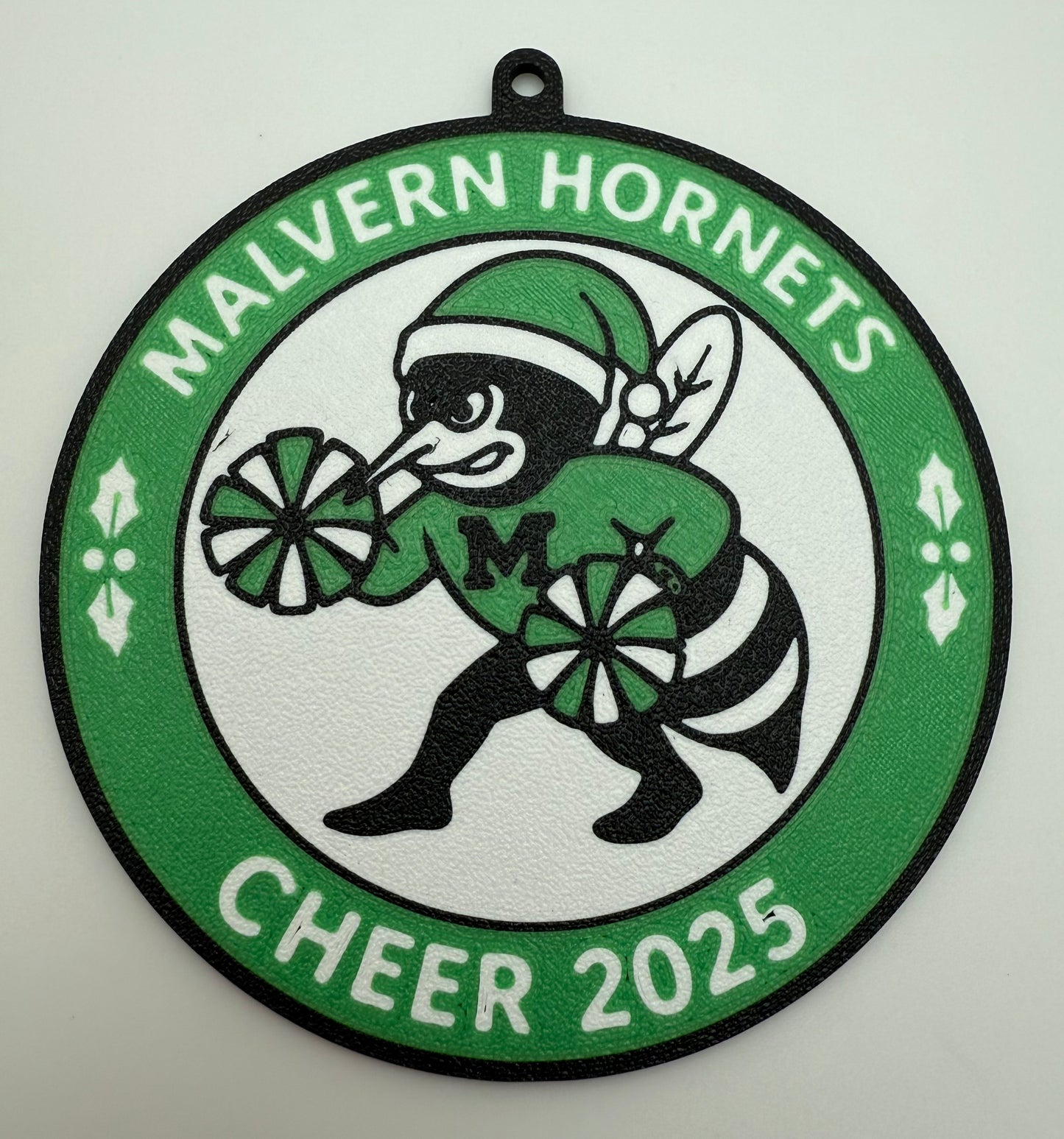 Malvern Hornet Cheerleader Christmas Ornament
