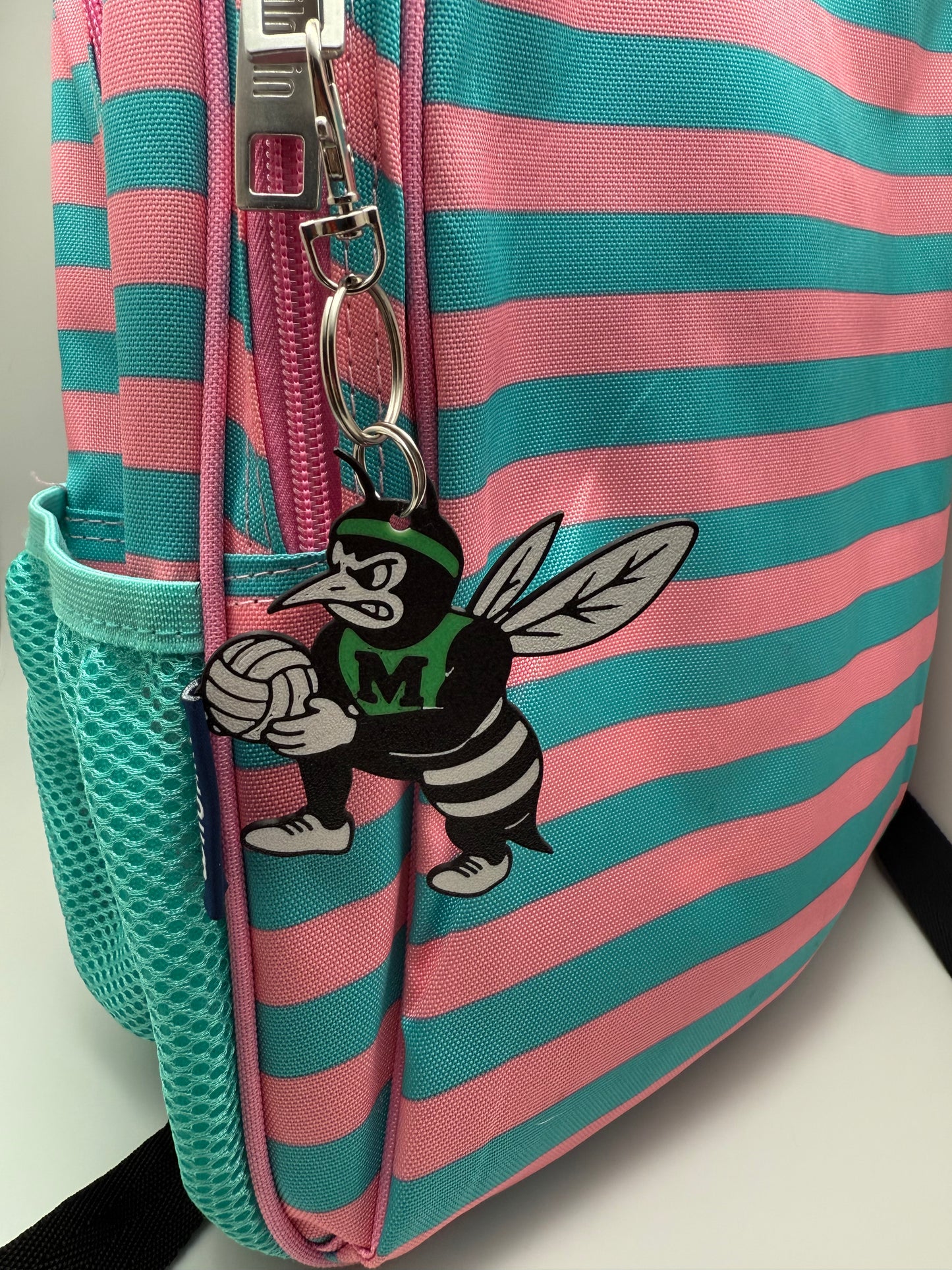 Malvern Hornet Volleyball Keychain