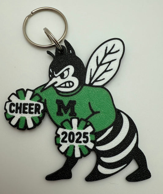 Malvern Hornet Cheerleader Keychain