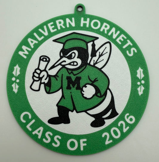 Malvern Hornet 2026 Graduation Christmas Ornament