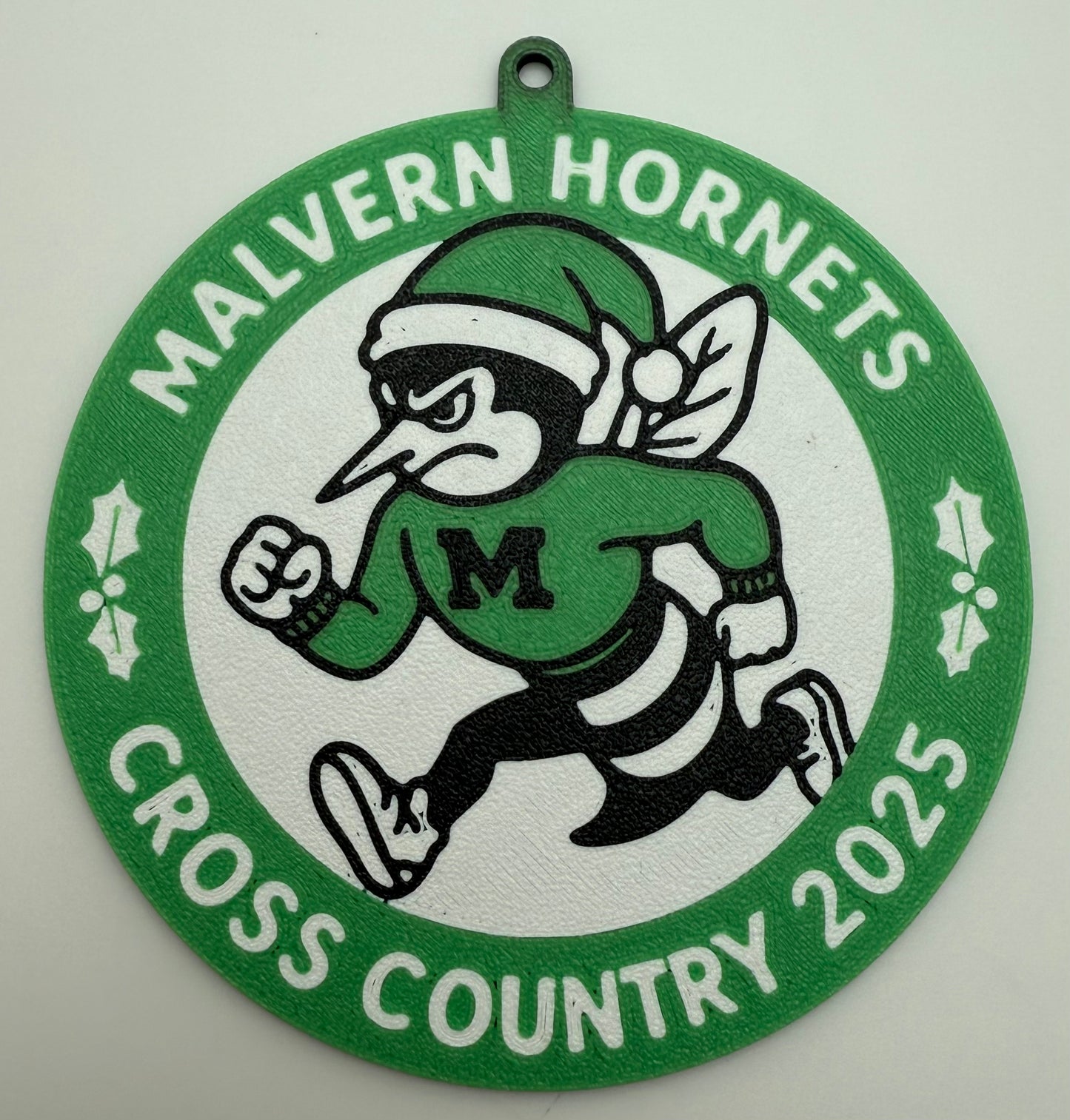 Malvern Hornet Cross Country Christmas Ornament