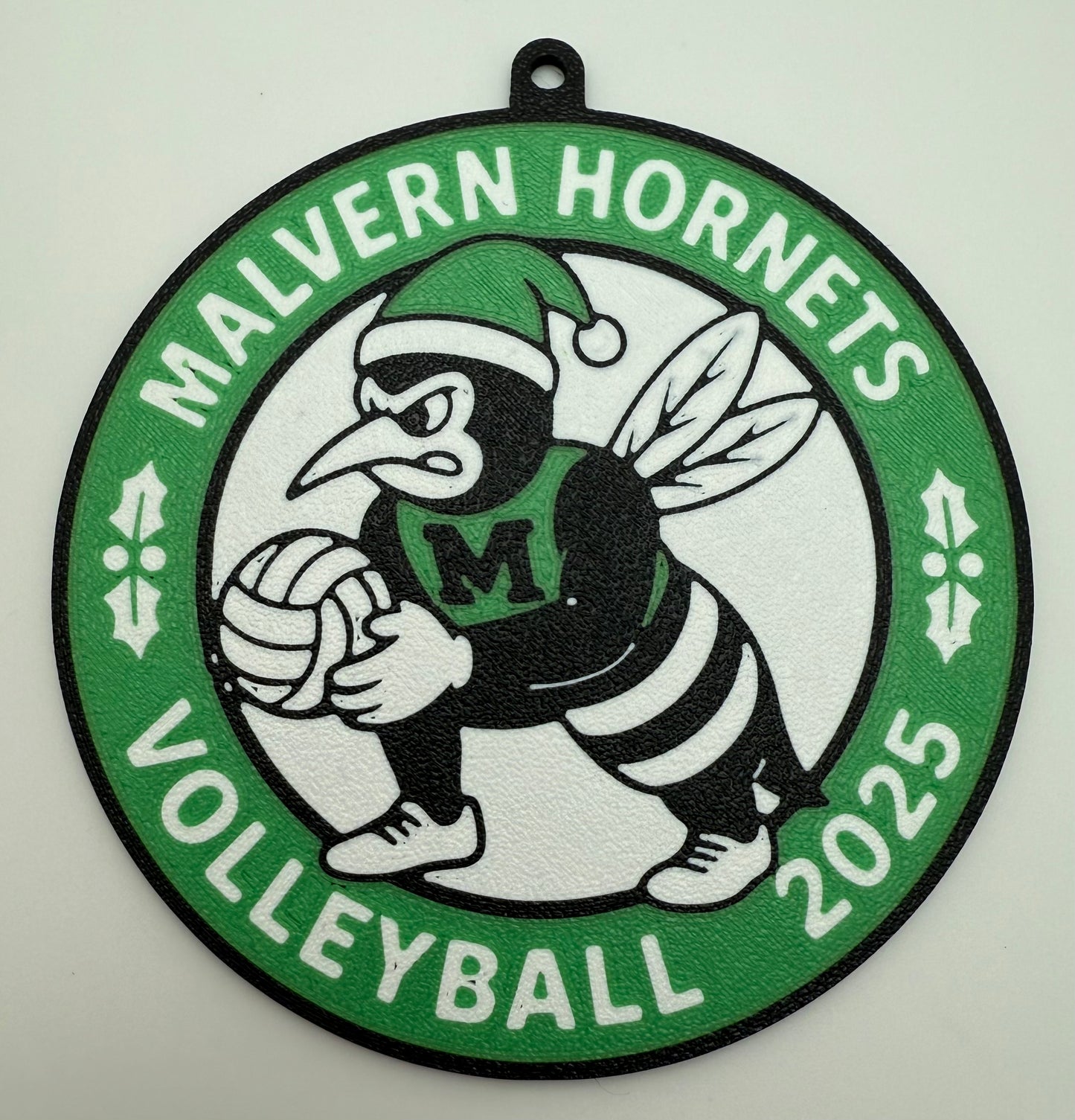 Malvern Hornet Volleyball Christmas Ornament