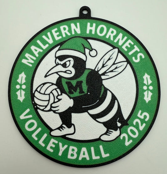 Malvern Hornet Volleyball Christmas Ornament