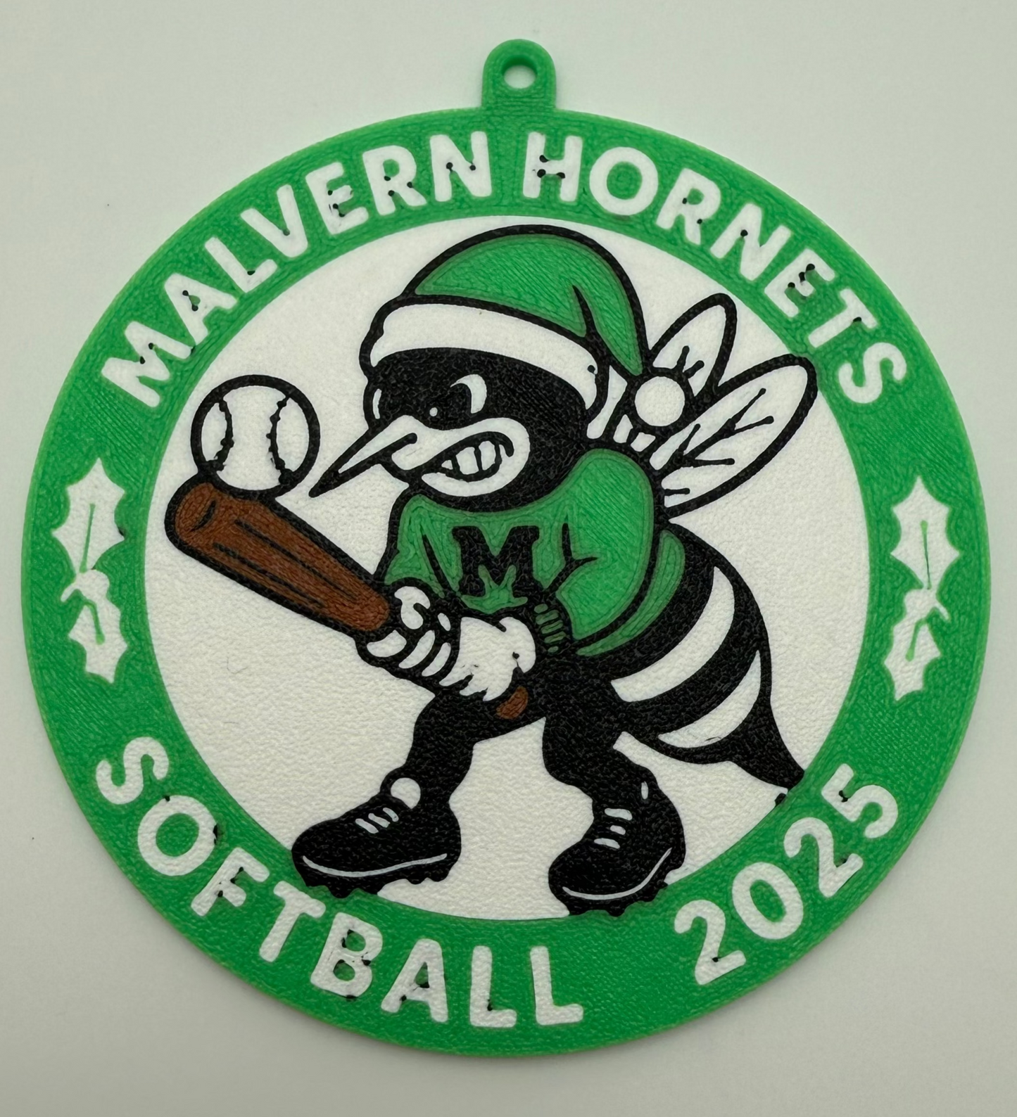 Malvern Hornet Softball Christmas Ornament