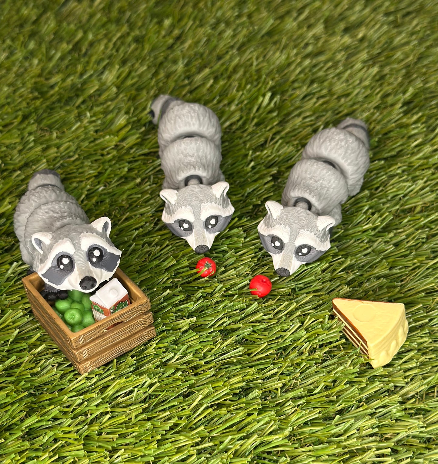 Raccoon Flexi Keychain