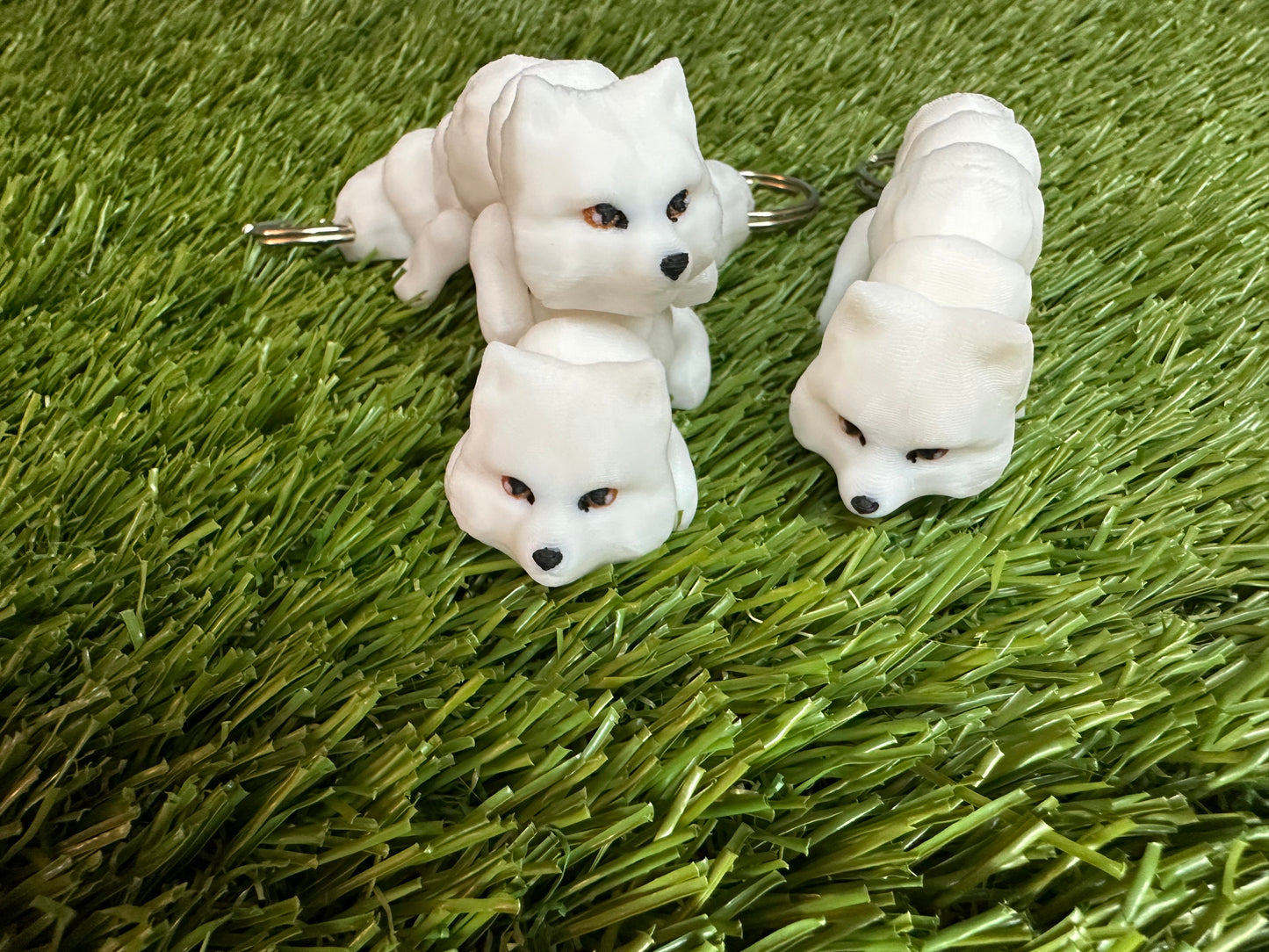 Arctic Fox Flexi Keychain