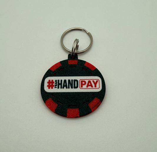 Poker Chip: Team Hand Pay Keychain